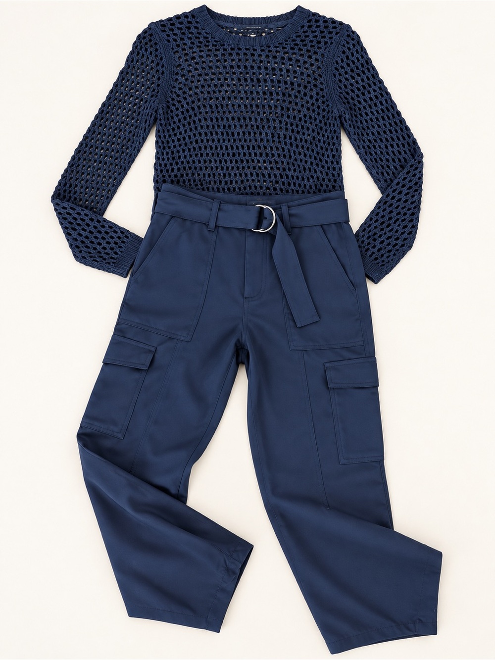 NWT 🆕 Banana Republic Navy Belted Cargo Pants Sz 2